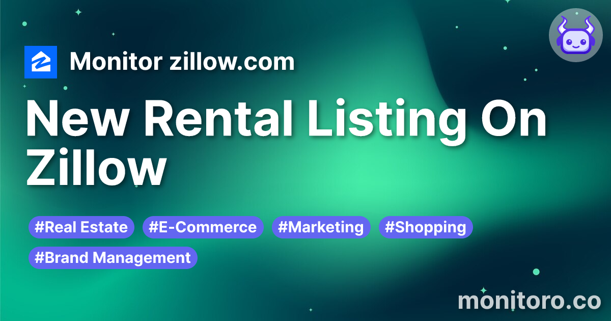 New rental listing on zillow monitoro