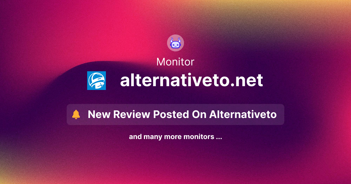 alternativeto.net | Get quick alerts & automate your work with Monitoro